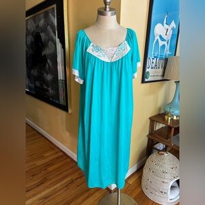vintage teal nightgown